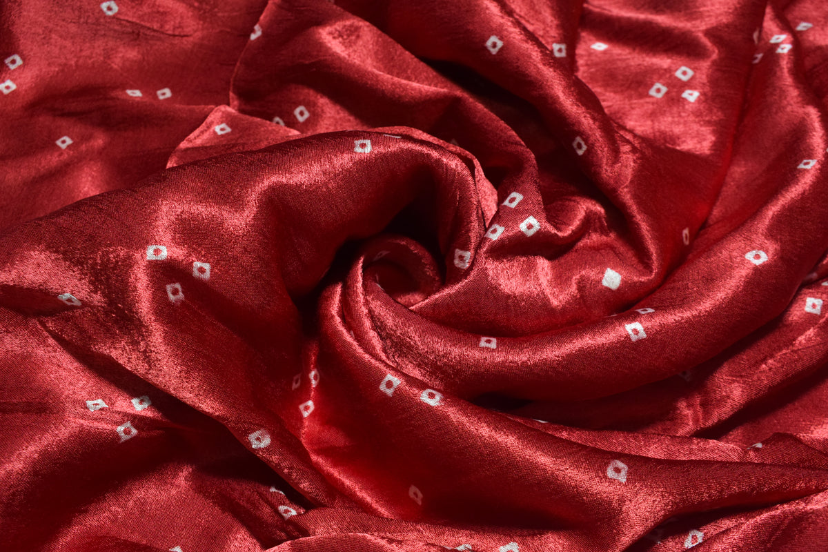 Bandhej [ Tie-Dye] Mashru Silk Unstitched Kurta Fabric  2.50 Mtr  Length  -  SKU : HM19A01N
