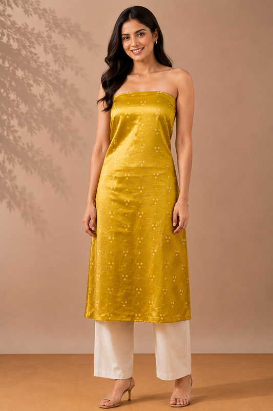 Bandhej [ Tie-Dye] Mashru Silk Unstitched Kurta Fabric   2.5 Mtr  Length  -  SKU : HM02C01H