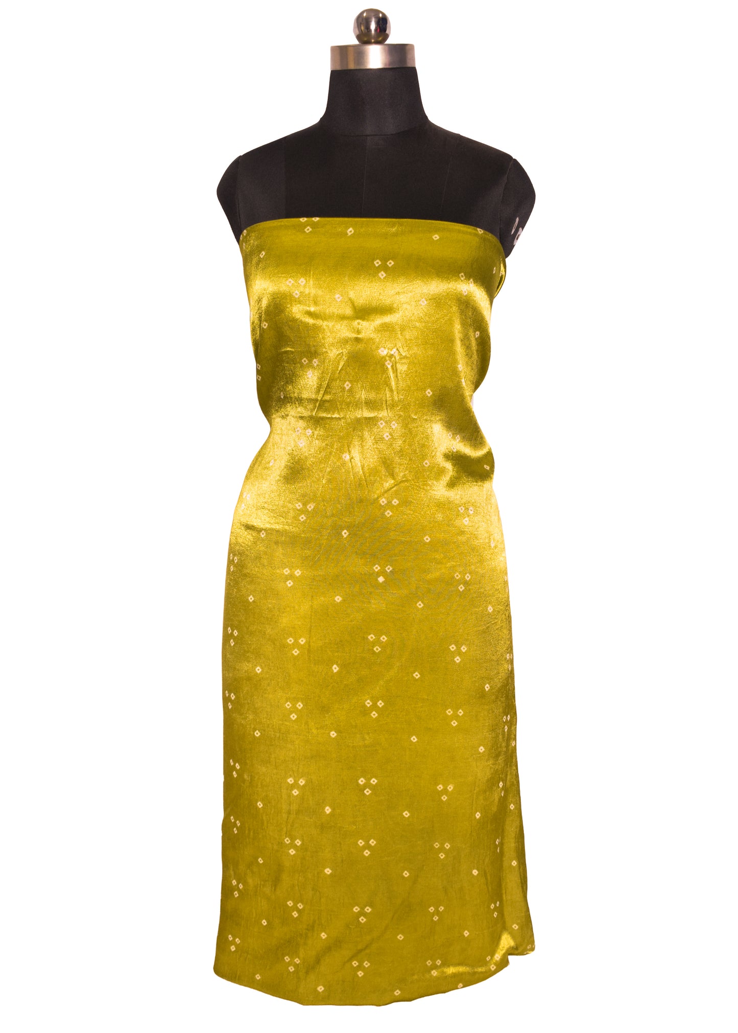 Bandhej [ Tie-Dye] Mashru Silk Unstitched Kurta Fabric   3 Mtr  Length  -  SKU : HM02C02H