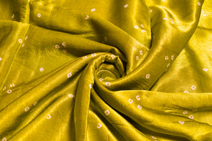 Bandhej [ Tie-Dye] Mashru Silk Unstitched Kurta Fabric  2.50 Mtr  Length  -  SKU : HM19A01G