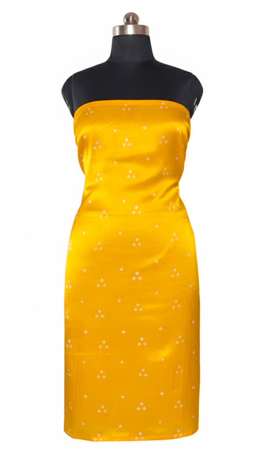 Bandhej [ Tie-Dye] Mashru Silk Unstitched Kurta Fabric   3 Mtr  Length  -  SKU : HM02C02I