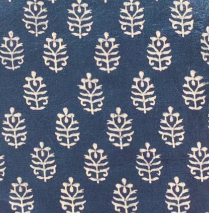 Screen Print Hand Printed Mashru Silk Unstitched Kurta Fabric   2.5 Mtr  Length  -  SKU : HM01C05B