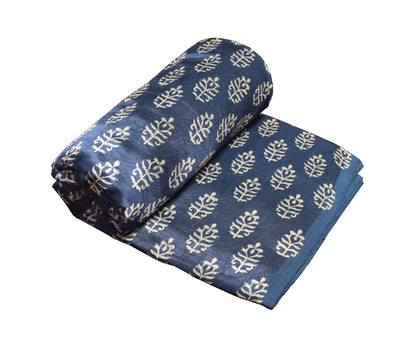 Screen Print Hand Printed Mashru Silk Unstitched Kurta Fabric   3 Mtr  Length  -  SKU : HM01C06B