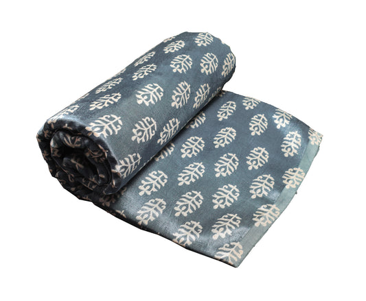 Screen Print Hand Printed Mashru Silk Unstitched Kurta Fabric   2.5 Mtr  Length  -  SKU : HM01C05A