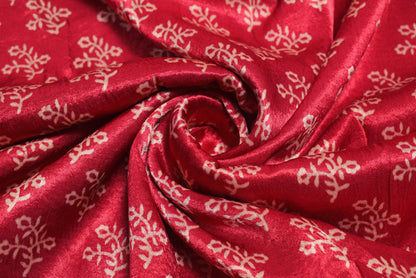 Screen Print Hand Printed Mashru Silk Unstitched Kurta Fabric    2.5 Mtr  Length  -  SKU : HM16C01E