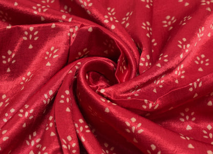 Screen Print Hand Printed Mashru Silk Unstitched Kurta Fabric    2.5 Mtr  Length  -  SKU : HM16C01G