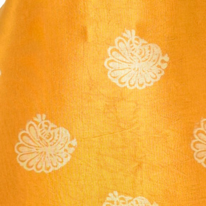Screen Print Hand Printed Mashru Silk Unstitched Kurta Fabric    2.5 Mtr  Length  -  SKU : HM16C01R