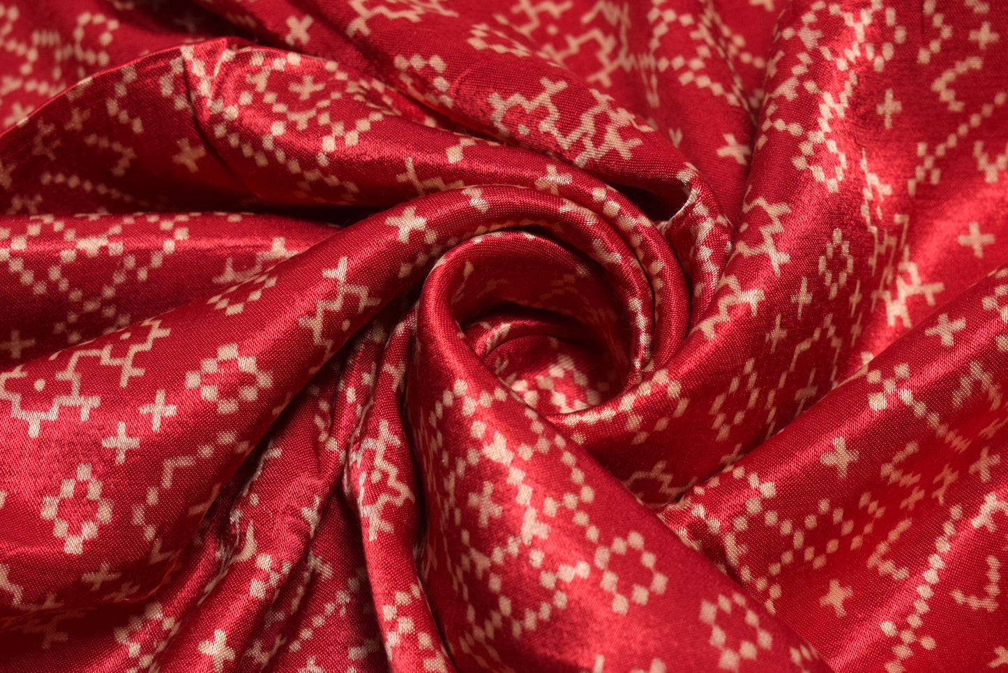 Patola Print Mashru Silk Unstitched Kurta Fabric    2.5 Mtr  Length  -  SKU : HM16C02A