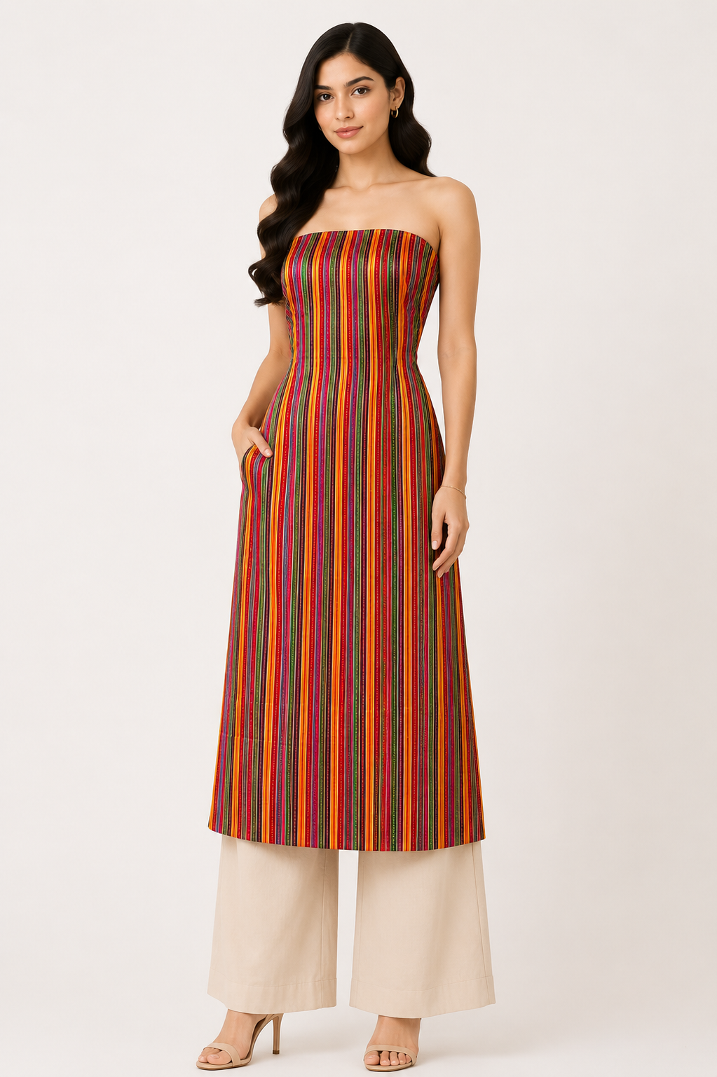 Handloom Woven Mashru Silk Handloom 36 Inch Width Unstitched Kurta Fabric  Mtr Length  2.25 Mtr  Length  -  SKU : HM21501C