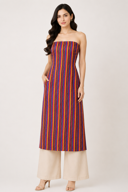 Handloom Woven Mashru Silk Handloom 36 Inch Width Unstitched Kurta Fabric  Mtr Length  1.6 Mtr  Length  -  SKU : HM29702A