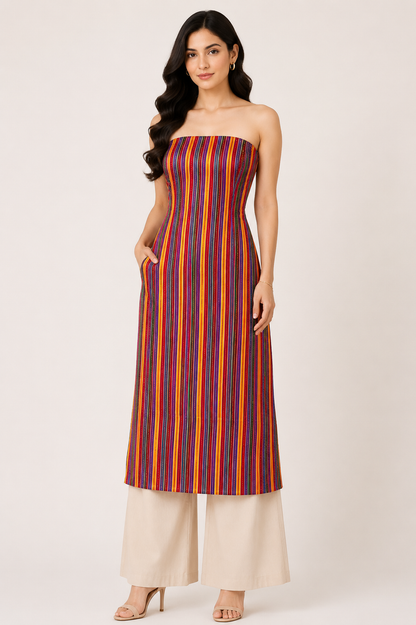 Handloom Woven Mashru Silk Handloom 36 Inch Width Unstitched Kurta Fabric  Mtr Length  2.5 Mtr  Length  -  SKU : HM29702B