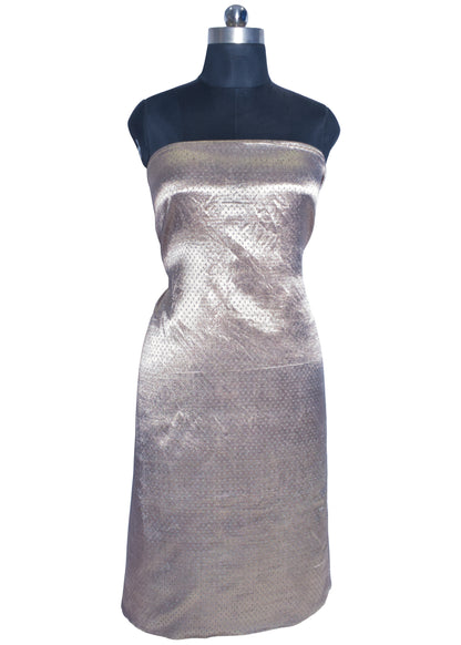 Grain [Dani] Weave Mashru Silk Unstitched Kurta Fabric   2.5 Mtr  Length  -  SKU : 0075-CRBK