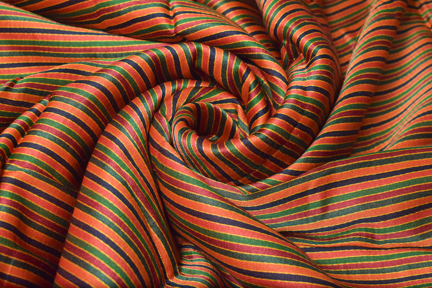 Handloom Woven Mashru Silk Handloom Fine Stripes Unstitched Kurta Fabric 36 Inch Width   3 Mtr  Length  -  SKU : HM07303A