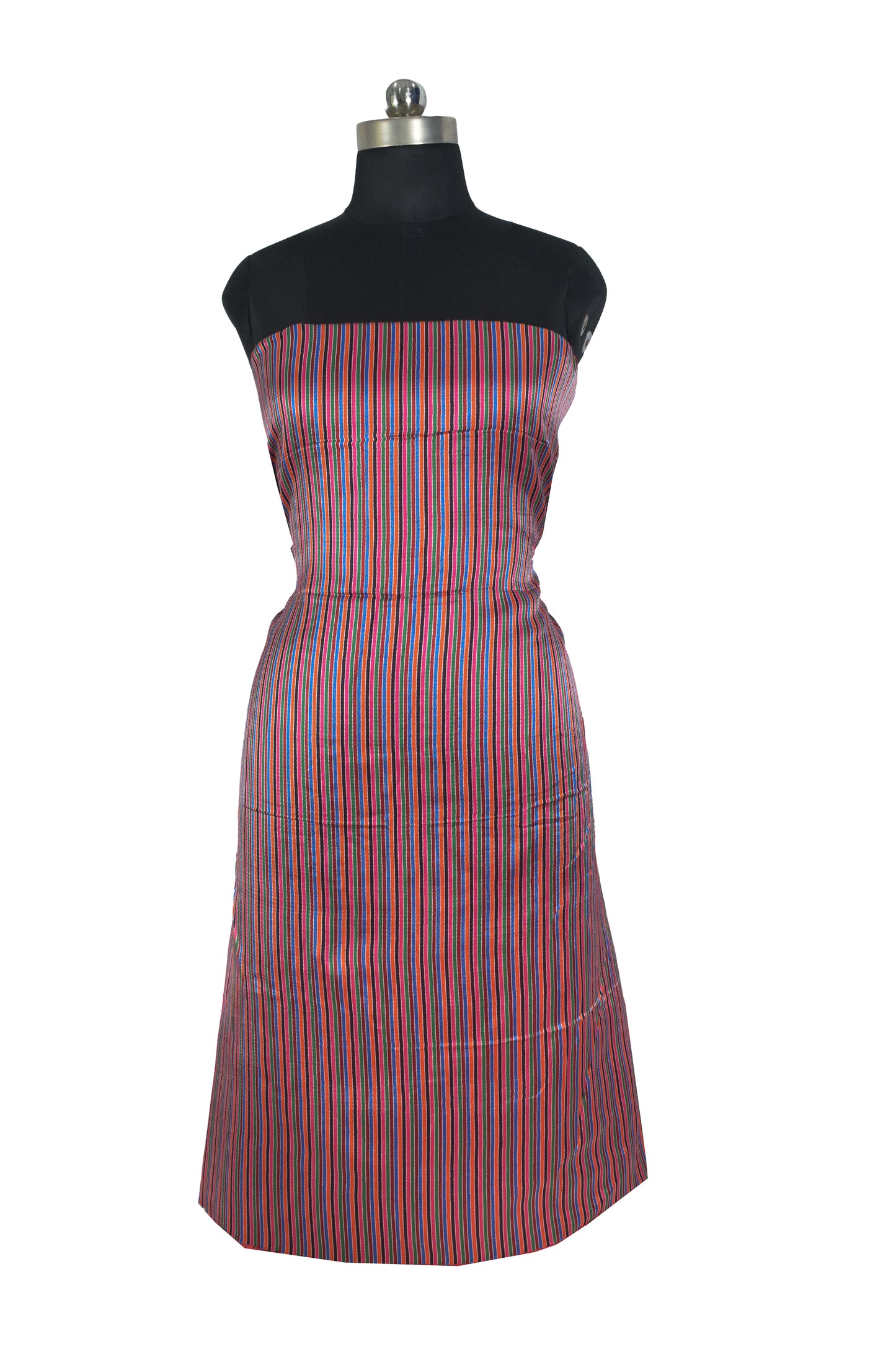 Handloom Woven Mashru Silk Handloom Fine Stripes Unstitched Kurta Fabric 36 Inch Width  2.00 Mtr  Length  -  SKU : HM30401C