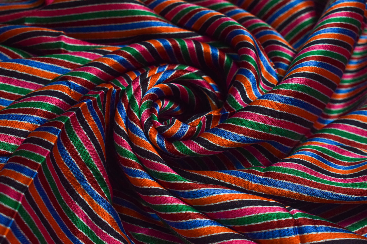 Handloom Woven Mashru Silk Handloom Fine Stripes Unstitched Kurta Fabric 36 Inch Width  2.00 Mtr  Length  -  SKU : HM30401C