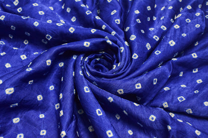 Bandhej [ Tie-Dye] Gaji Silk Bandhej [ Tie-Dye] Unstitched Kurta Fabric   2.5 Mtr  Length  -  SKU : ID12801A