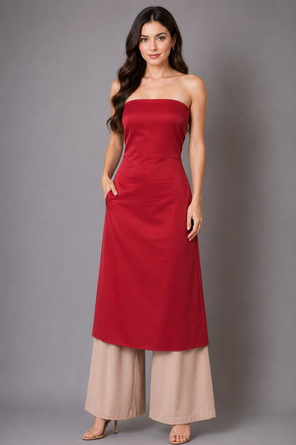 Plain Dyeing Modal Silk Unstitched Kurta Fabric   2.5 Mtr  Length  -  SKU : 0083