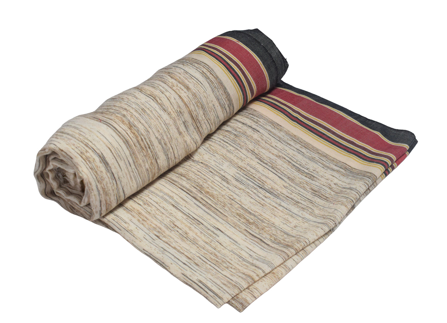 Weaving Design Fine Cotton Thread Dyeing Weaving Handloom Woven Unstitched Kurta Fabric  Mtr Length  2.5 Mtr  Length  -  SKU : DV19402A