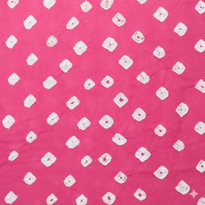 Bandhej [ Tie-Dye] Modal Silk Single Colour Bandhani Unstitched Kurta Fabric  Mtr Length  2.5 Mtr  Length  -  SKU : 0090-LPWH