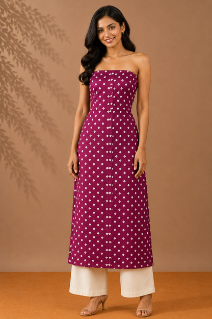Bandhej [ Tie-Dye] Modal Silk Single Colour Bandhani Unstitched Kurta Fabric 2.5 Mtr  Length  -  SKU : 0090-MGWH