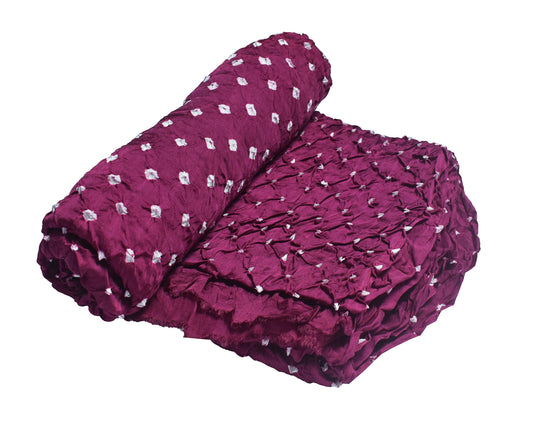 Bandhej [ Tie-Dye] Modal Silk Single Colour Bandhani Unstitched Kurta Fabric  Mtr Length  2.5 Mtr  Length  -  SKU : 0090-MGWH