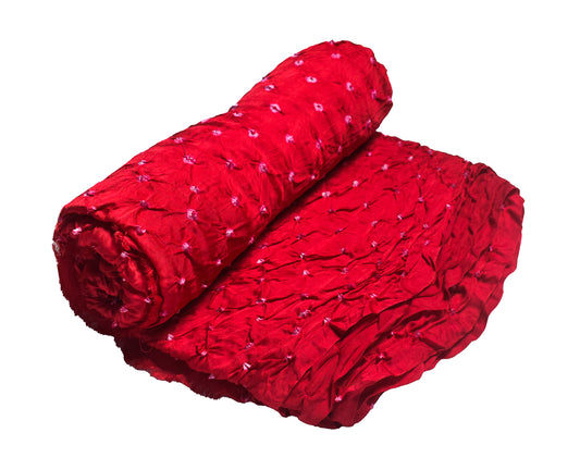 Bandhej [ Tie-Dye] Modal Silk Single Colour Bandhani Unstitched Kurta Fabric  Mtr Length  2.5 Mtr  Length  -  SKU : 0090-MRWH