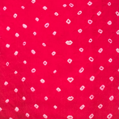 Bandhej [ Tie-Dye] Modal Silk Single Colour Bandhani Unstitched Kurta Fabric 2.5 Mtr  Length  -  SKU : 0090-PKWH