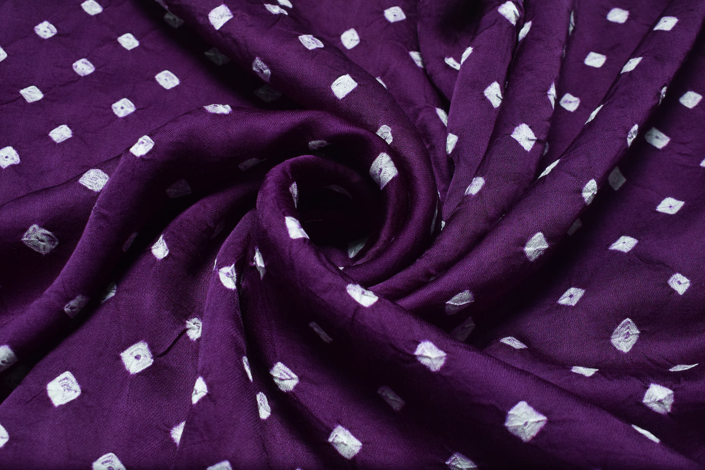 Bandhej [ Tie-Dye] Modal Silk Single Colour Bandhani Unstitched Kurta Fabric 2.5 Mtr  Length  -  SKU : 0090-PUWH