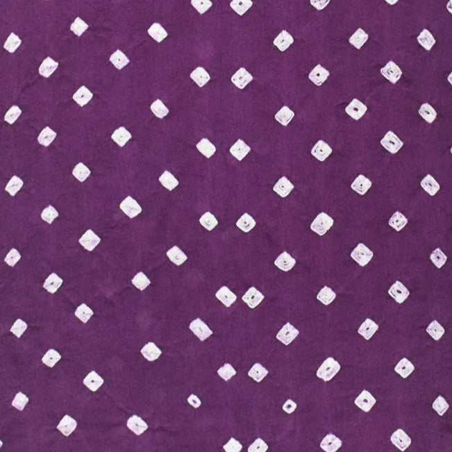Bandhej [ Tie-Dye] Modal Silk Single Colour Bandhani Unstitched Kurta Fabric 2.5 Mtr  Length  -  SKU : 0090-PUWH