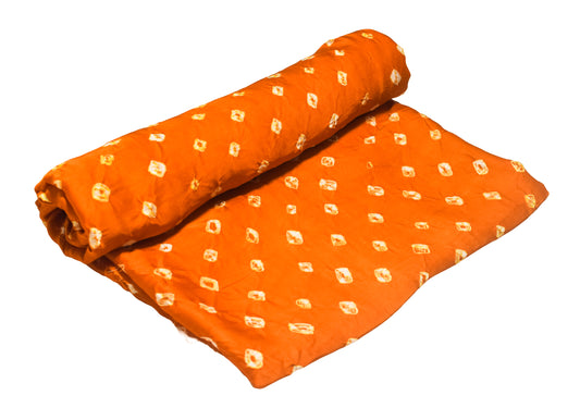 Bandhej [ Tie-Dye] Modal Silk Single Colour Bandhani Unstitched Kurta Fabric  Mtr Length  2.5 Mtr  Length  -  SKU : 0090-RUWH