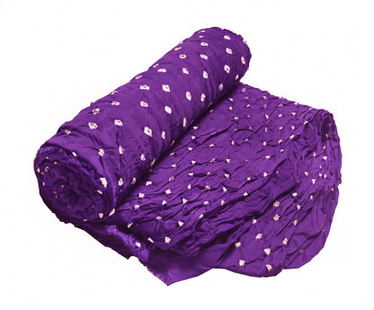 Bandhej [ Tie-Dye] Modal Silk Single Colour Bandhani Unstitched Kurta Fabric  Mtr Length  2.5 Mtr  Length  -  SKU : 0090-VIWH