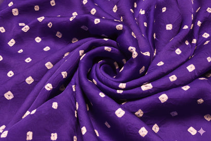 Bandhej [ Tie-Dye] Modal Silk Single Colour Bandhani Unstitched Kurta Fabric  Mtr Length  2.5 Mtr  Length  -  SKU : 0090-VIWH