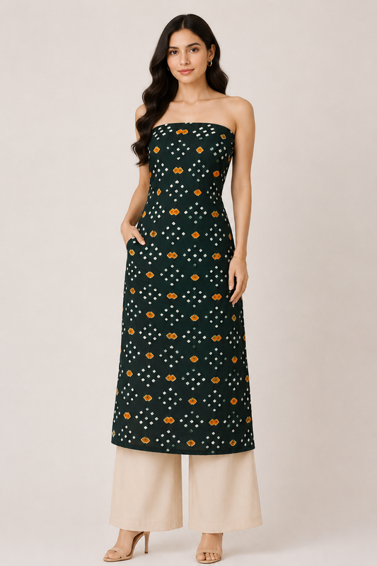 Bandhej [ Tie-Dye] Modal Silk Multi (Bandhej - Tie Dye) Unstitched Kurta Fabric  Mtr Length  2.5 Mtr  Length  -  SKU : 0091-DGYE