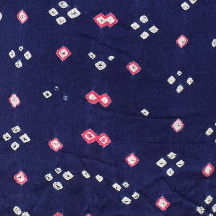 Multi (Bandhej - Tie Dye) Modal Silk Unstitched Kurta Fabric  Mtr Length  2.5 Mtr  Length  -  SKU : KH23802C