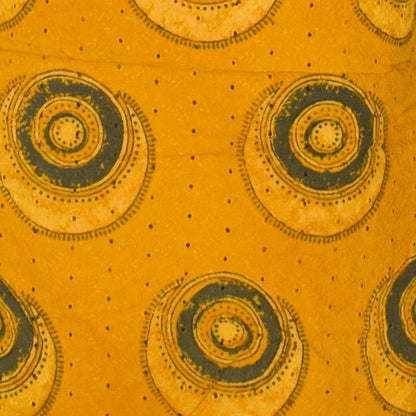 Ajrakh Cotton Natural Dye Hakoba Design Hand Block Print Unstitched Kurta Fabric  Mtr Length  2.75 Mtr  Length  -  SKU : MK12903A