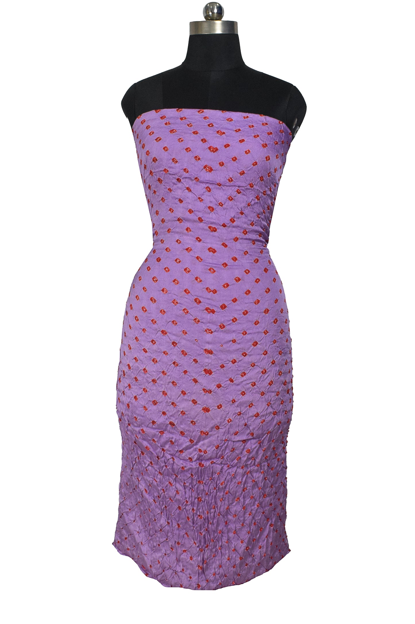 Bandhej [ Tie-Dye] Modal Silk Double Colour Unstitched Kurta Fabric  Mtr Length  2.5 Mtr  Length  -  SKU : 0097-PRRE