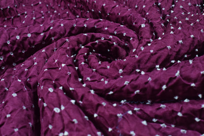 Bandhej [ Tie-Dye] Gaji Silk Single Colour Bandhani Unstitched Kurta Fabric  2.50 Mtr  Length  -  SKU : KH14801C