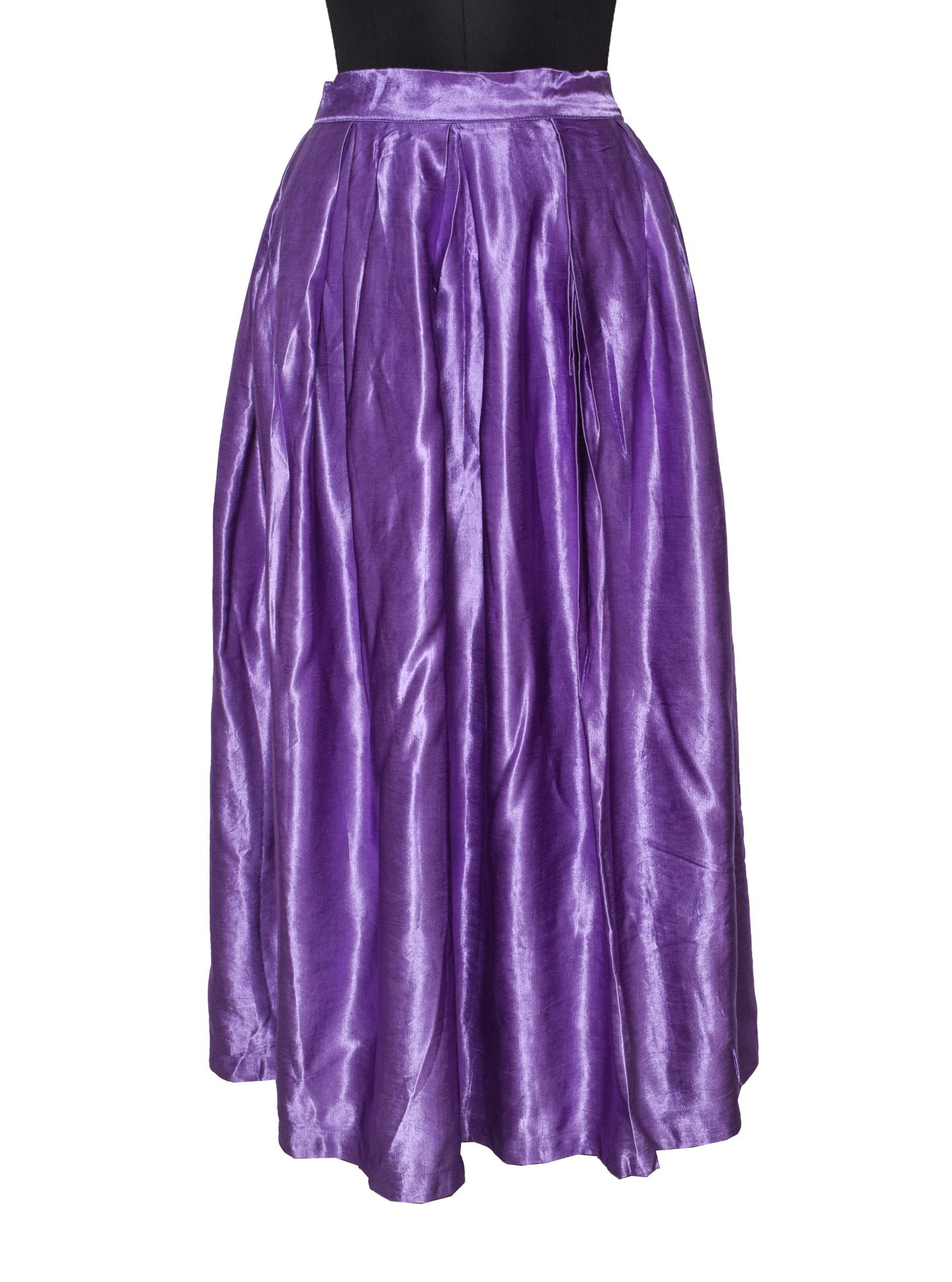 Plain Dying Mashru Silk Garba Skirt    -  SKU: GG16913B
