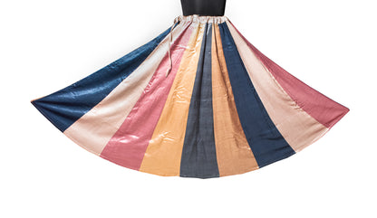 Plain Dyeing Mashru Silk 18 Kali Applique Work Garba Skirt  - 4.5 Mtr Flare (Gher)    -  SKU : EK20901D