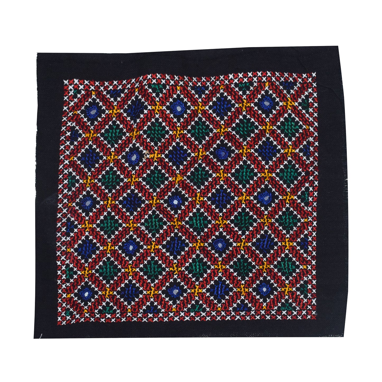 Jat Work cotton Hand Embroidered Handwork Patch  - 21 cms Length    -  SKU : AB12301A