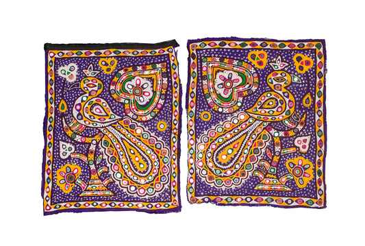 Ahir Work Cotton Hand Embroidery Handwork Patch  - 40 cms Length    -  SKU : MD03707A