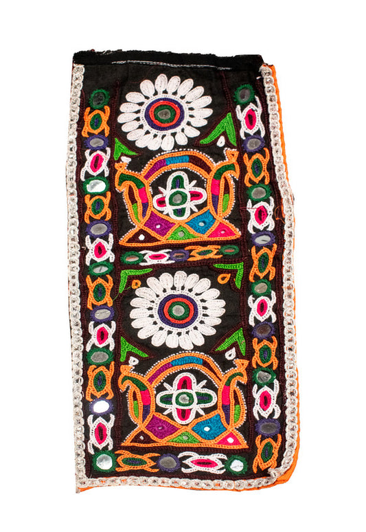 Ahir Work Cotton Hand Embroidered Mirror Work Handwork Patch     -  SKU : MD22401D