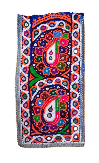 Ahir Work Cotton Hand Embroidered Mirror Work Handwork Patch     -  SKU : MD20401J