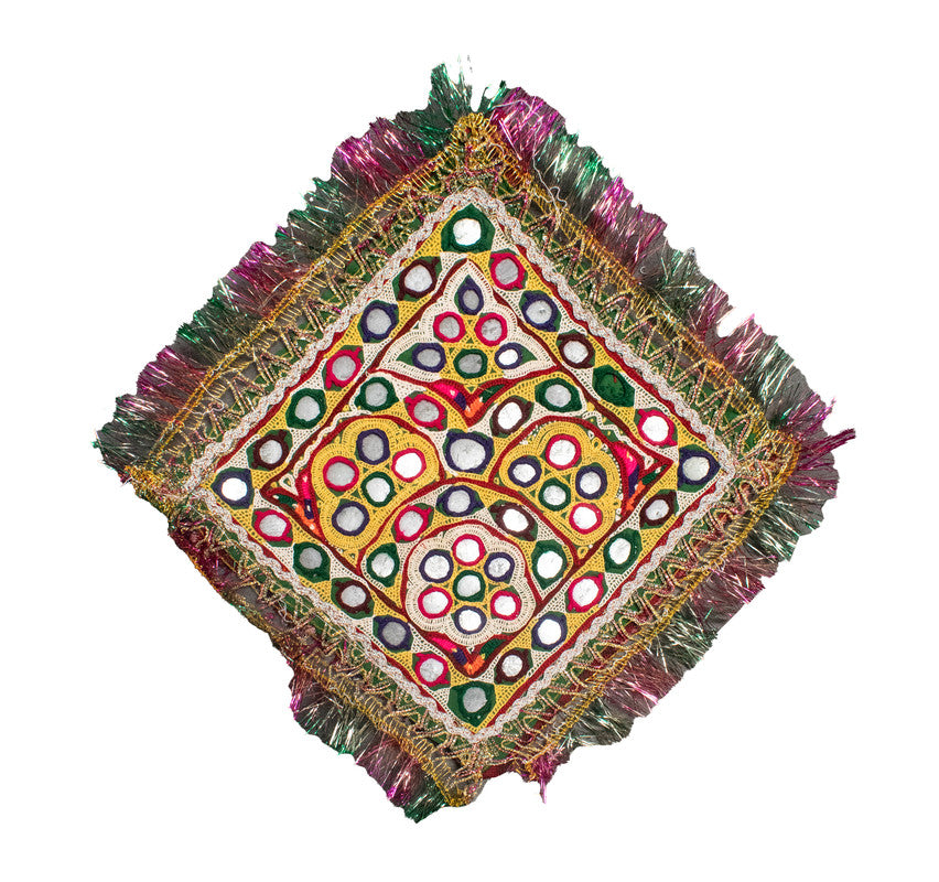 Ahir Work Cotton Hand Embroidered Mirror Work Handwork Patch     -  SKU : MD22401C