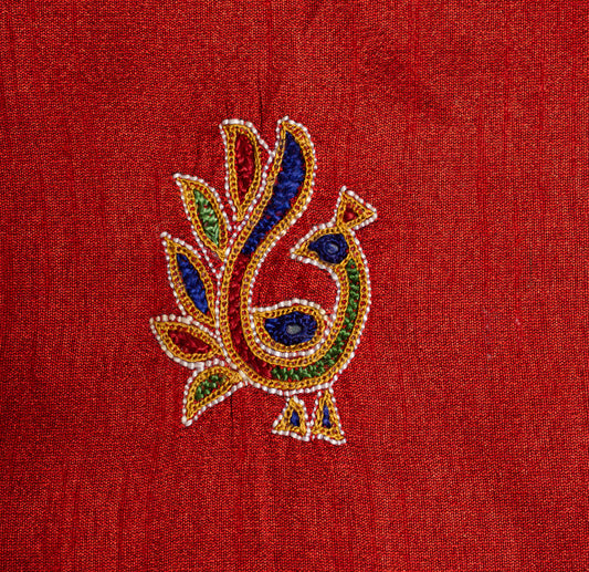 Pakko Work Cotton Hand Embroidered Handwork Patch Set of Two - 6 cms Length - SKU : GG10906A