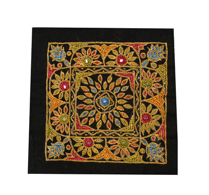 Ahir Work Cotton Hand Embroidered Mirror Work Handwork Patch  - 15 cms Length    -  SKU : GG10922A