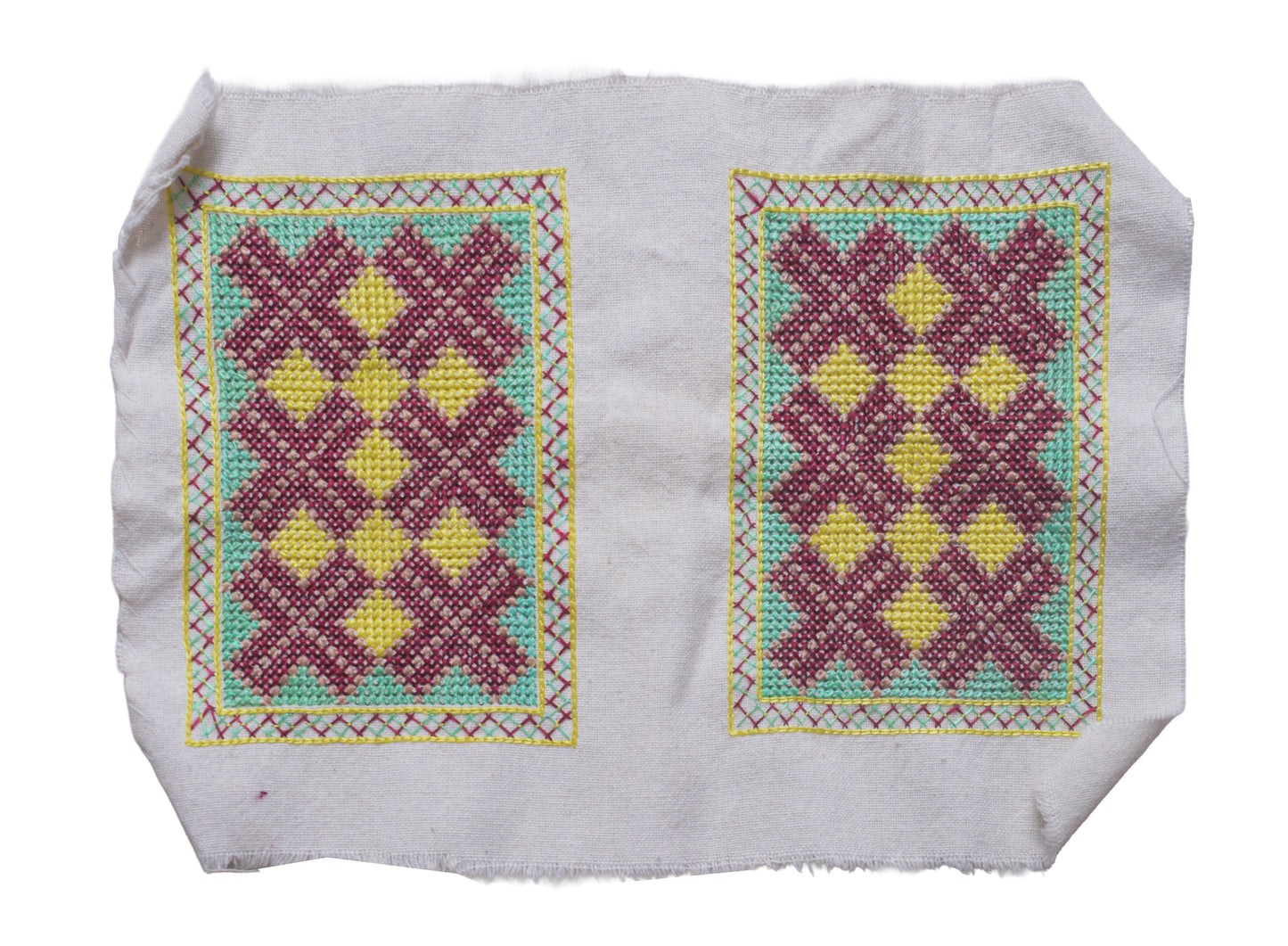 Jat Work Cotton Hand Embroidered Handwork Patch  - 15 cms Length    -  SKU : SH10603B