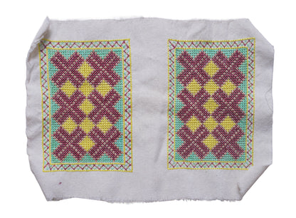 Jat Work Cotton Hand Embroidered Handwork Patch  - 15 cms Length    -  SKU : SH10603B