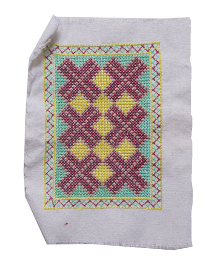 Jat Work Cotton Hand Embroidered Handwork Patch  - 15 cms Length    -  SKU : SH10603B
