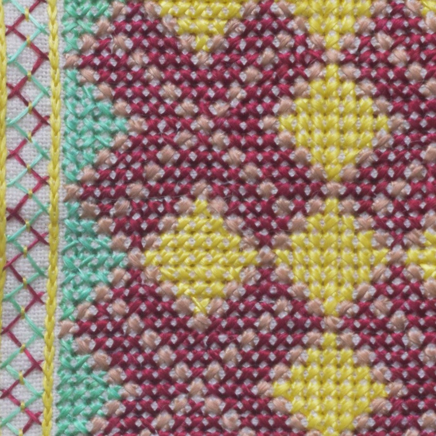 Jat Work Cotton Hand Embroidered Handwork Patch  - 15 cms Length    -  SKU : SH10603B